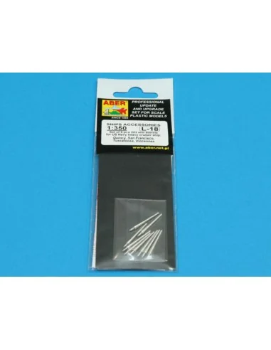Set of 9 pcs 203 mm barrels for San Francisco type, 1/350 - Aber Mo...