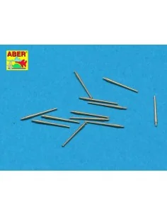 Set of 12 pcs 76, 2 mm barrels for USN, 1/350 - Aber Models RE-350 L20 2