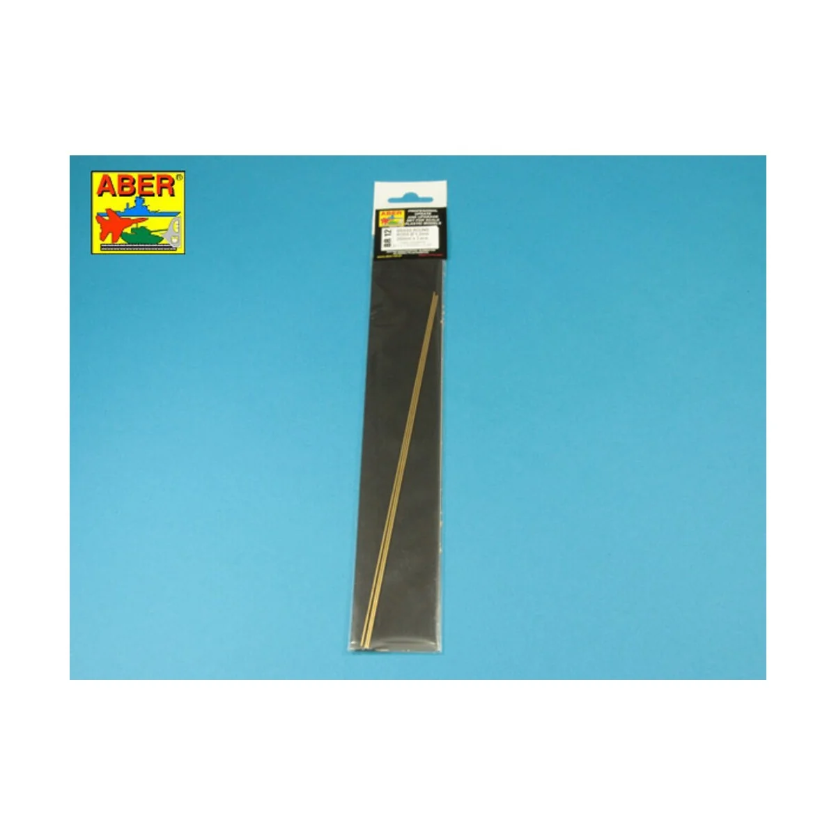 Brass round rods ? 1,2mm length 250mm x 3 pcs. - Aber Models BR 12