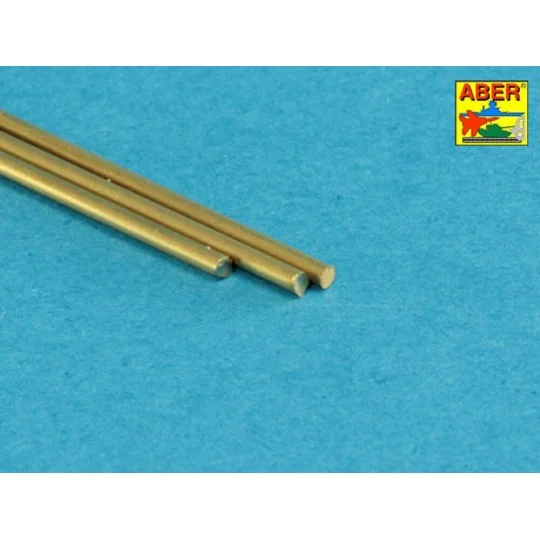 Brass round rods ? 1,2mm length 250mm x 3 pcs. - Aber Models BR 12
