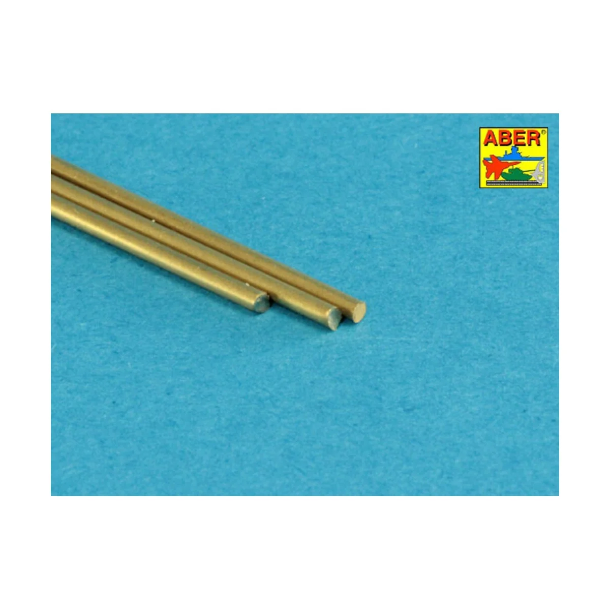 Brass round rods ? 1,2mm length 250mm x 3 pcs. - Aber Models BR 12