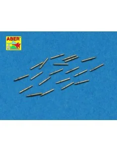 20 pcs 12, 7 mm Browning barrels, 1/350 - Aber Models RE-350 L26