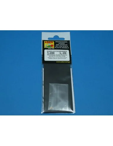 20 pcs 12, 7 mm Browning barrels, 1/350 - Aber Models RE-350 L26