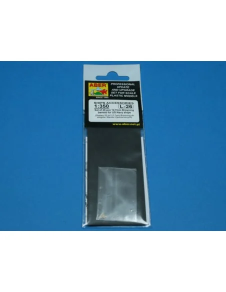 20 pcs 12, 7 mm Browning barrels, 1/350 - Aber Models RE-350 L26