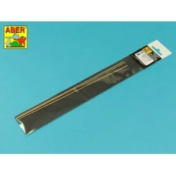 Brass round rods ? 1, 5mm length 245mm x 3 pcs. - Aber Models BR 15