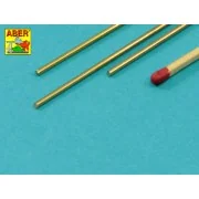 Brass round rods ? 1,5mm length 245mm x 3 pcs. - Aber Models BR 15