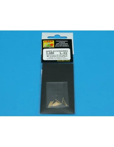 Set of 16 pcs 102 mm type BL Mk.IX barrels for Royal Navy, 1/350 - ...
