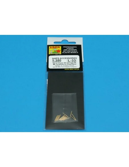 Set of 16 pcs 102 mm type BL Mk.IX barrels for Royal Navy, 1/350 - ...