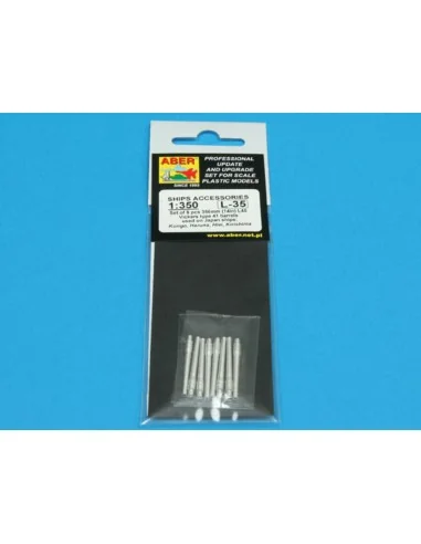 Set of 8 pcs 356 mm barrels for Kongo, 1/350 - Aber Models RE-350 L35