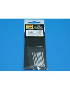 8 pcs 380mm long barrels for Richeulieu, 1/350 - Aber Models RE-350...