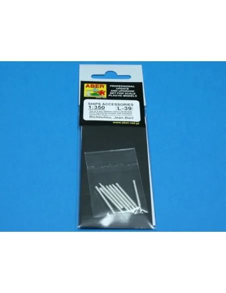 8 pcs 380mm short barrels for Richeulieu, 1/350 - Aber Models RE-35...