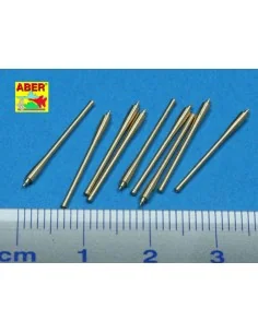 9 pcs 152 mm barrels for Richeulieu, 1/350 - Aber Models RE-350 L40