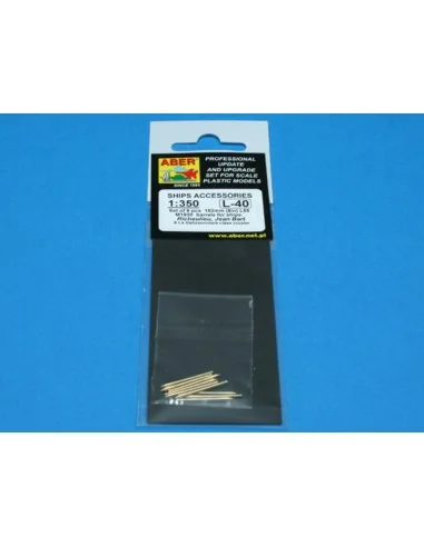 9 pcs 152 mm barrels for Richeulieu, 1/350 - Aber Models RE-350 L40