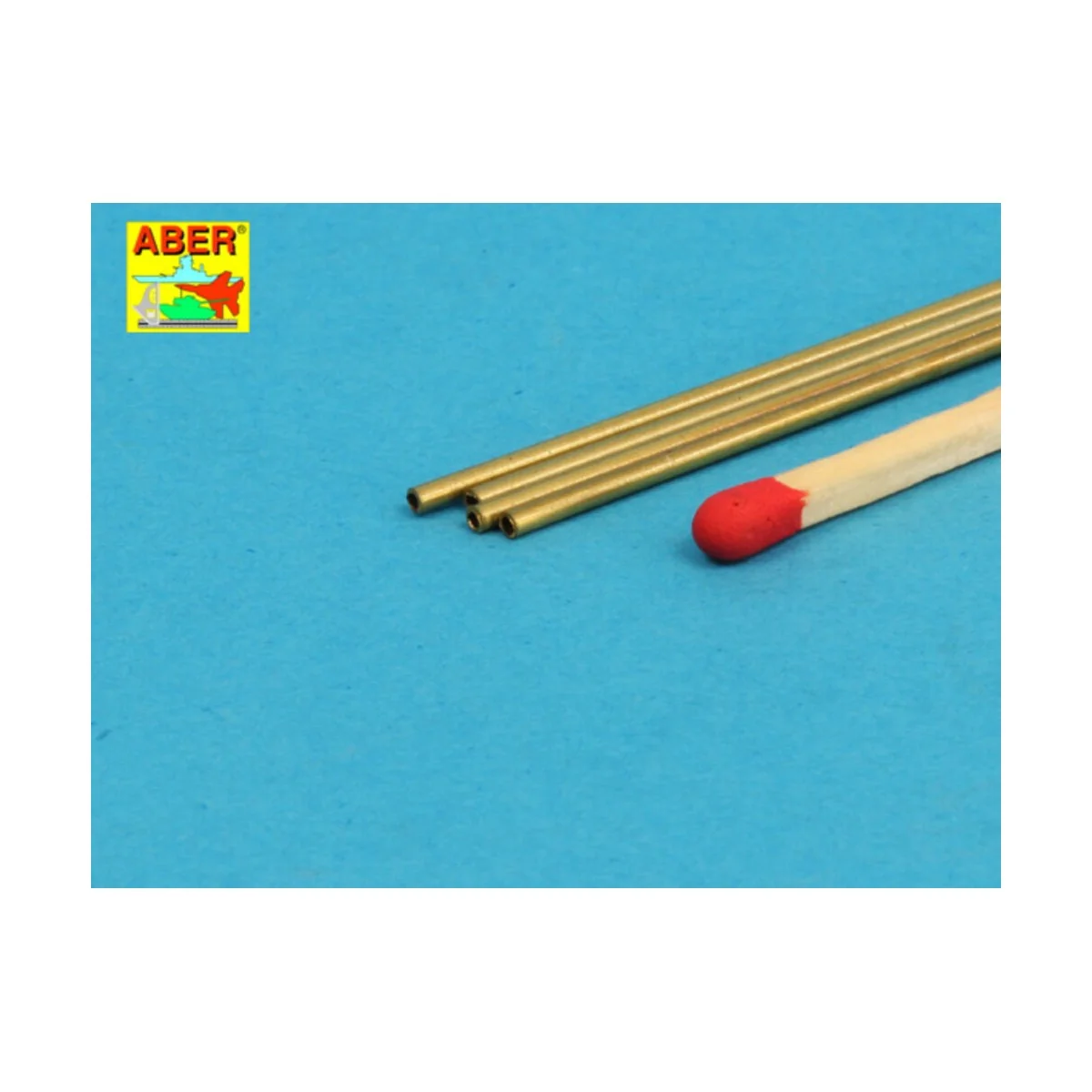 Brass Tubes 1,3x0,2mm lenght 250mm x 4 pcs. - Aber Models BT 13X02