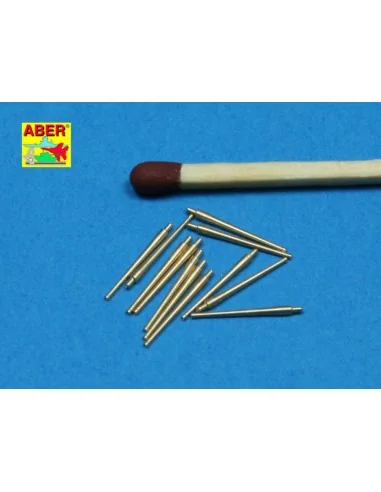 12 pcs 100mm barrels for French ships, 1/350 - Aber Models RE-350 L41