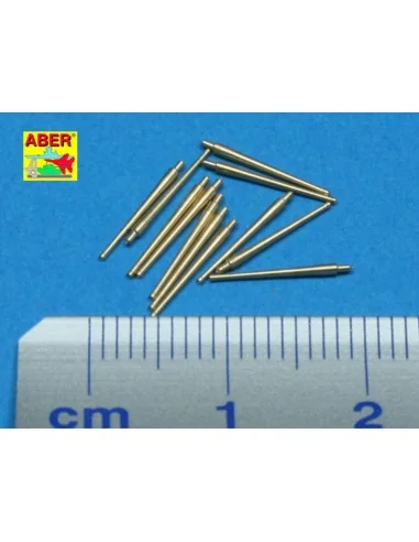 12 pcs 100mm barrels for French ships, 1/350 - Aber Models RE-350 L41