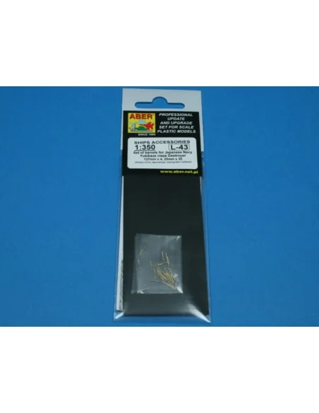 Barrels for Yukikaze, 1/350 - Aber Models RE-350 L43