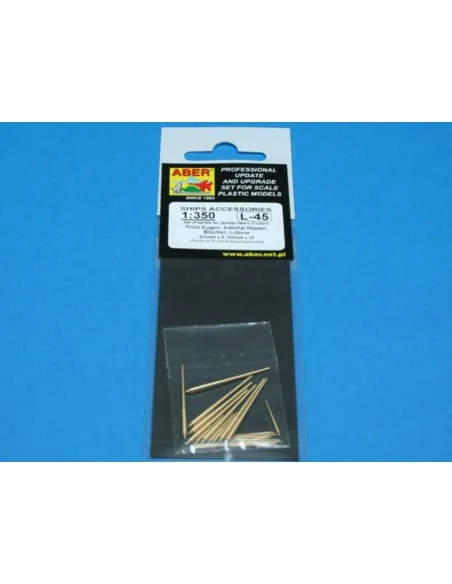 Set of Barrels for Prinz Eugen, 1/350 - Aber Models RE-350 L45