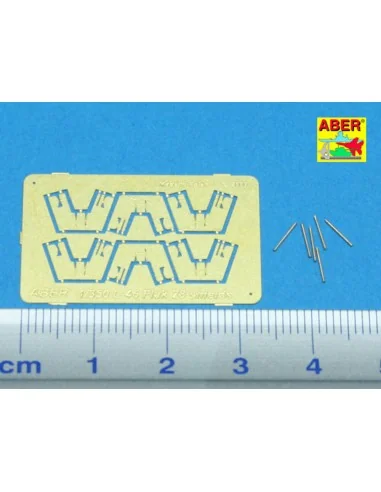 [NO_DESC] 6 pcs 4 cm Flak 28 barrels with shields, 1/350 - Aber Mod...
