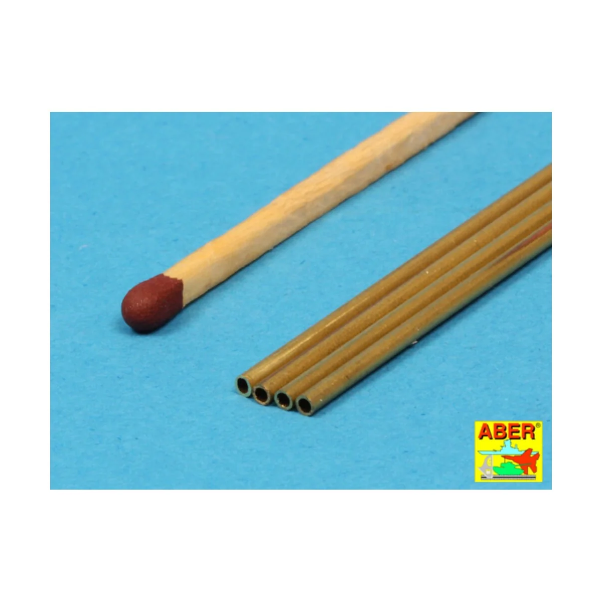 Brass Tubes 1,5 x 0,2mm lenght 250mm x 4 pcs. - Aber Models BT 15X02