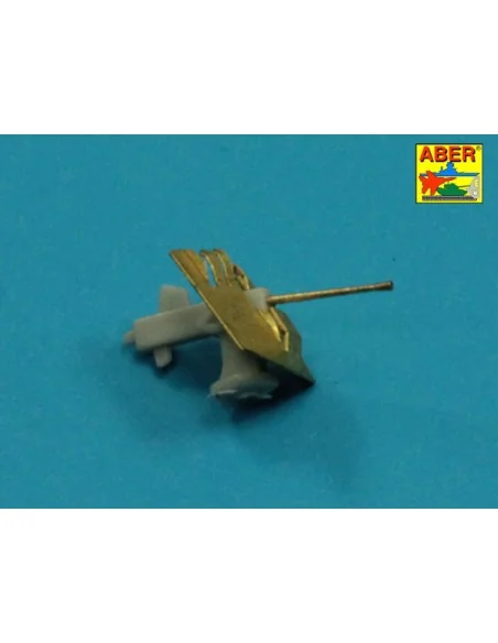 6 pcs 4 cm Flak 28 barrels with shields, 1/350 - Aber Models RE-350...