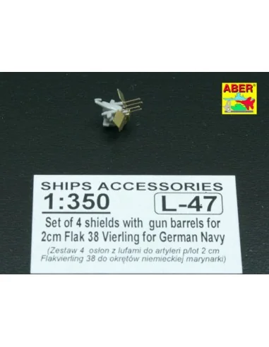 [NO_DESC] 16 pcs 2cm barrels for Flakvierling 38, 1/350 - Aber Mode...