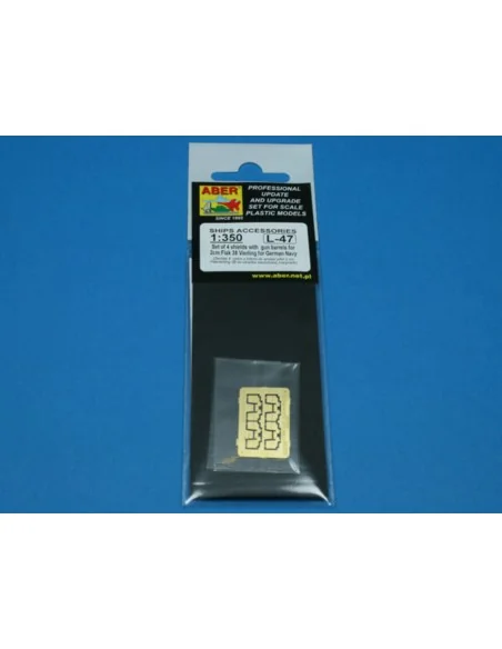 16 pcs 2cm barrels for Flakvierling 38, 1/350 - Aber Models RE-350 L47