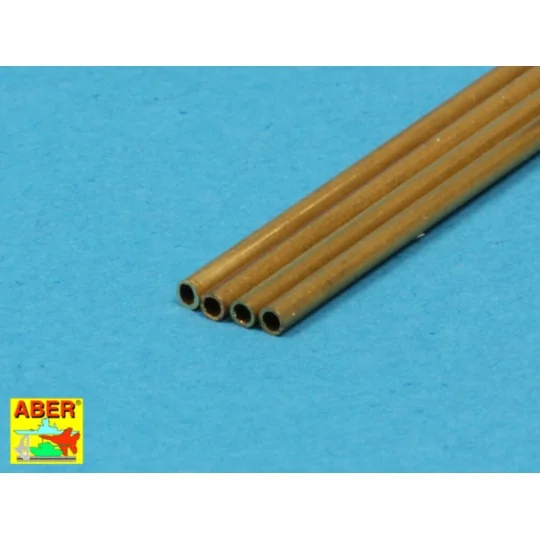 Brass Tubes 1,5 x 0,2mm lenght 250mm x 4 pcs. - Aber Models BT 15X02