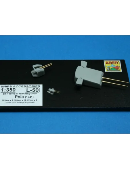 Barrels for Pola crusier, 1/350 - Aber Models RE-350 L50
