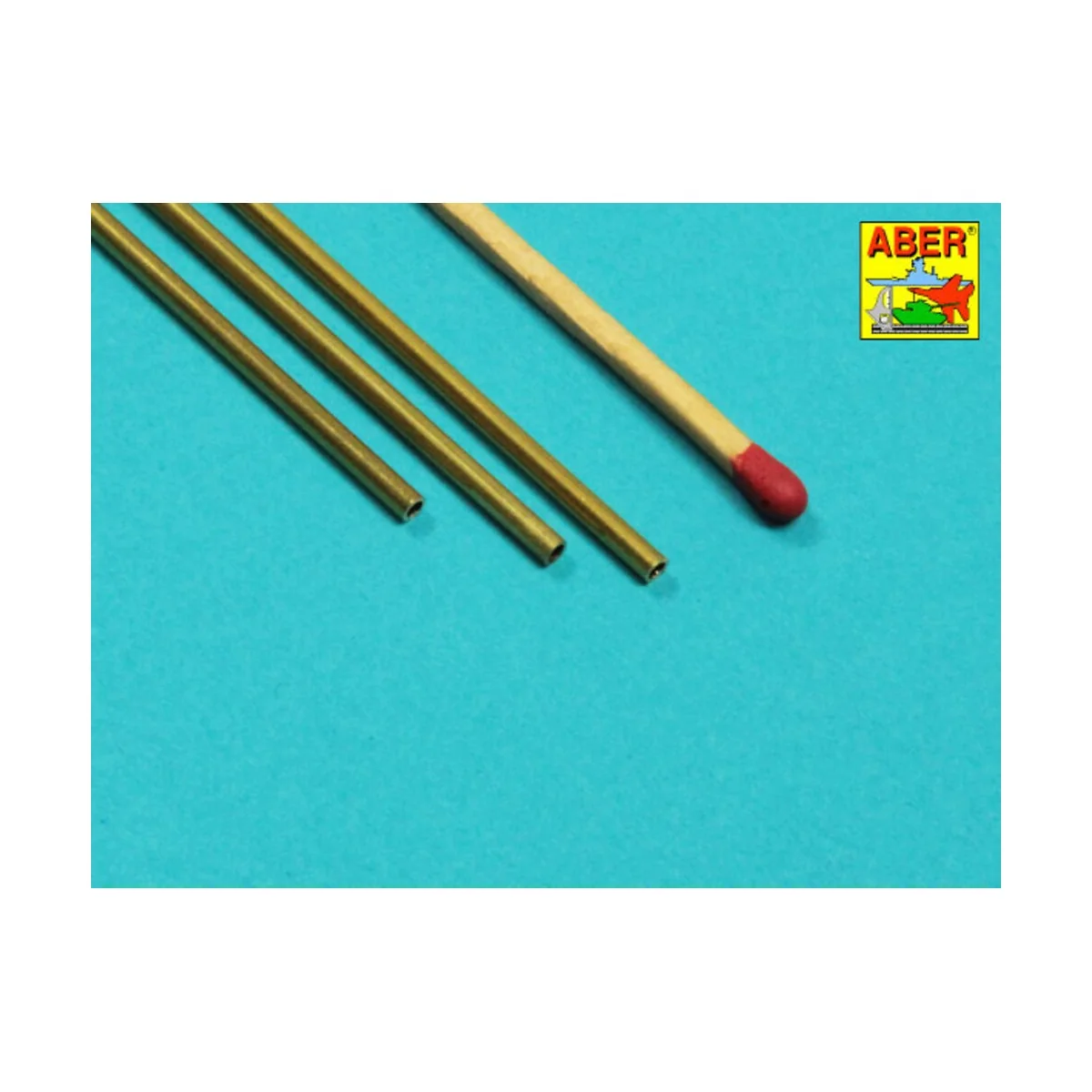 Brass Tubes 2, 0 x 0, 3mm lenght 250mm x 3 pcs. - Aber Models BT 20X03