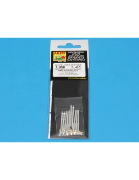 Barrels for Dreadnought, 1/350 - Aber Models RE-350 L65