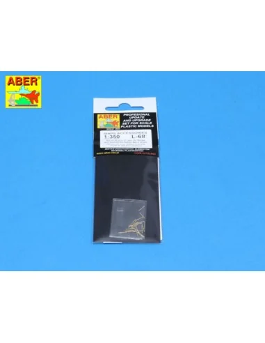 Set of 20 pcs 37mm/54 breda gun barrels, 1/350 - Aber Models RE-350...