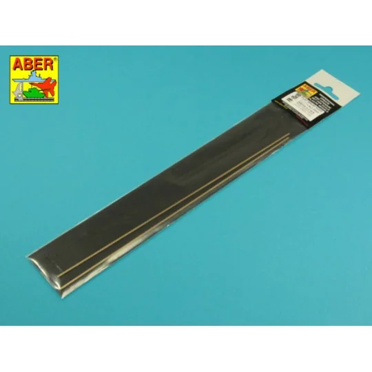Brass flat rods 1, 5x1, 0 mm length 245mm x2 pcs. - Aber Models FR ...