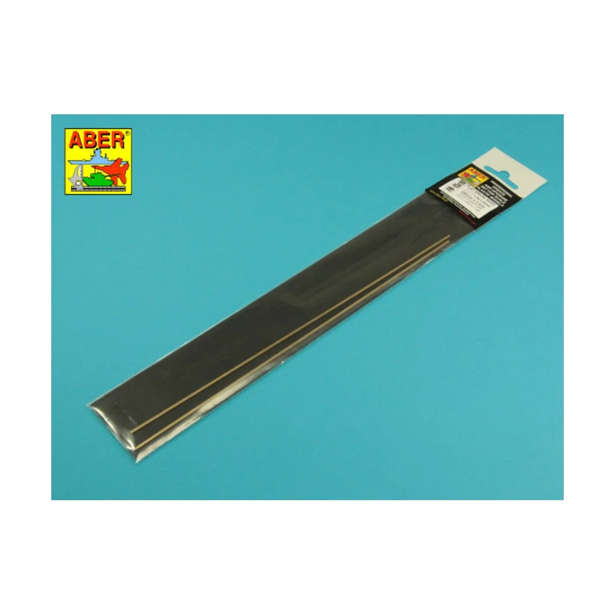 Brass flat rods 1,5x1,0 mm length 245mm x2 pcs. - Aber Models FR 15x10