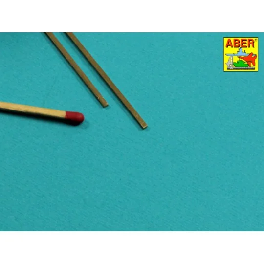 Brass flat rods 1, 5x1, 0 mm length 245mm x2 pcs. - Aber Models FR ...