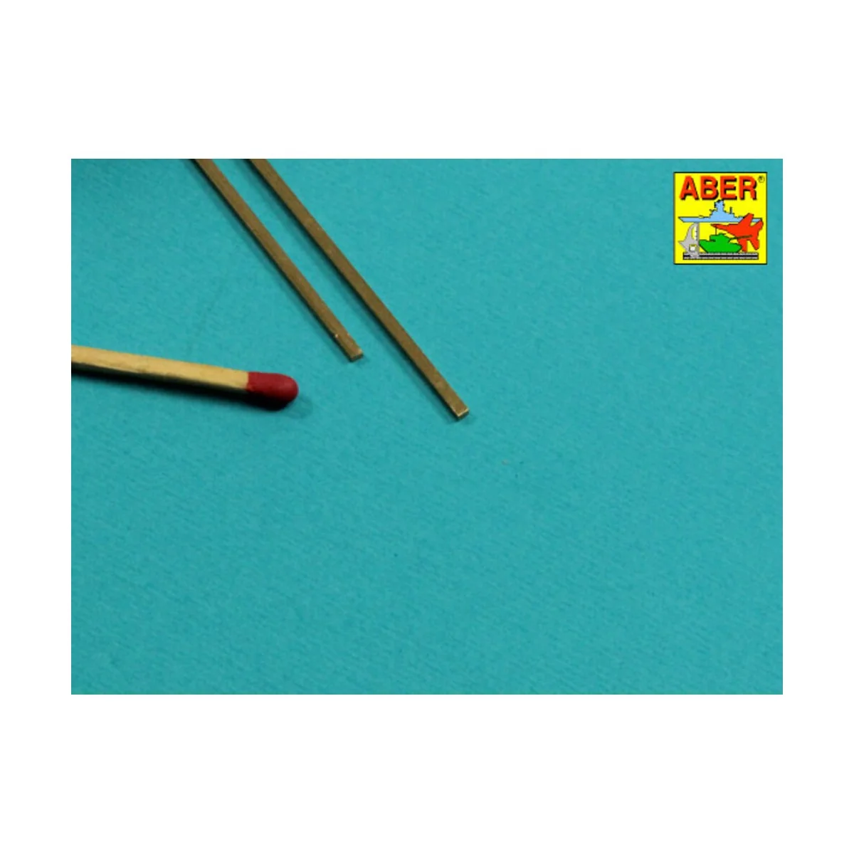 Brass flat rods 1, 5x1, 0 mm length 245mm x2 pcs. - Aber Models FR ...