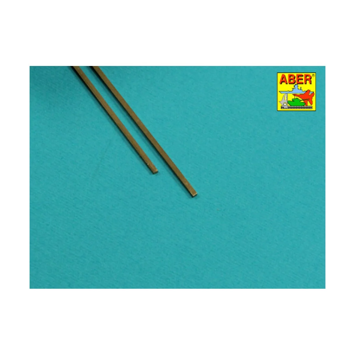Brass flat rods 1,5x1,0 mm length 245mm x2 pcs. - Aber Models FR 15x10