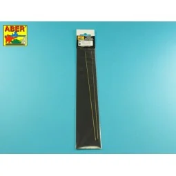 Brass hexagonal rods 1, 0mm length 245mm x2 pcs. - Aber Models HR- 10