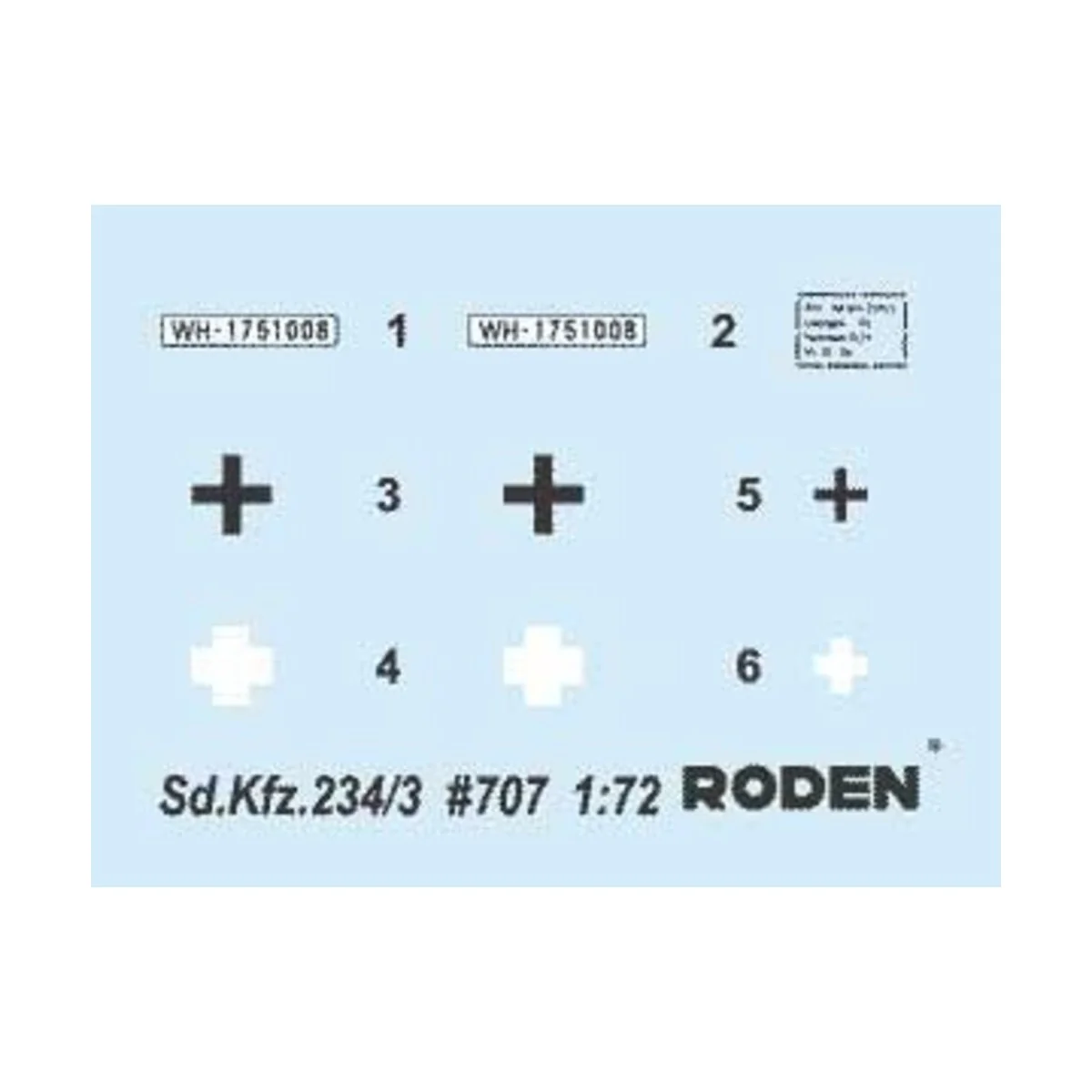 Sd.Kfz.234/3 Schw.Pz.kanonenwg., 1/72 - Roden 707