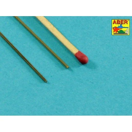 Brass hexagonal rods 1,0mm length 245mm x2 pcs. - Aber Models HR- 10