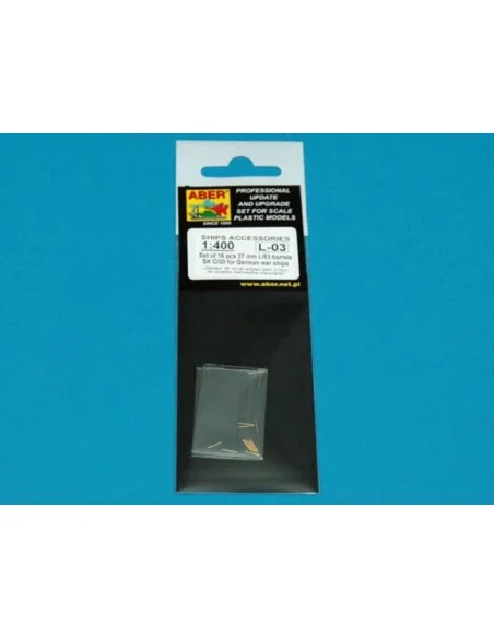 Set of 16 pcs 37mm barrels SK C/30, 1/400 - Aber Models RE-400-L03