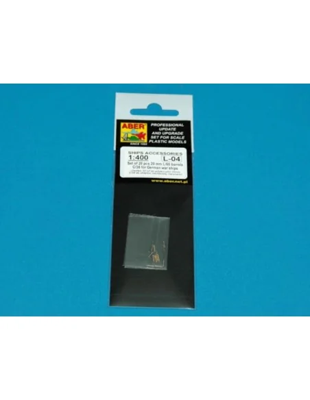 Set of 20 pcs 20mm barrels C/38, 1/400 - Aber Models RE-400-L04