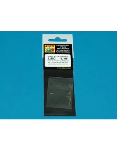 Set of 20 pcs 20mm barrels MG C/30, 1/400 - Aber Models RE-400-L05