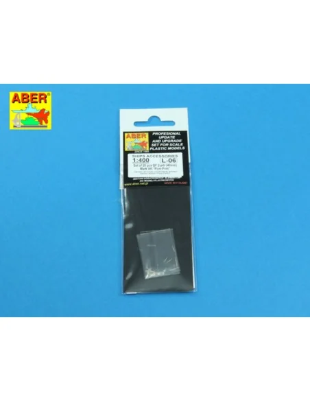 Set of 20 pcs QF 2-pdr (40mm) Mark VIII Pom-Pom, 1/400 - Aber Model...