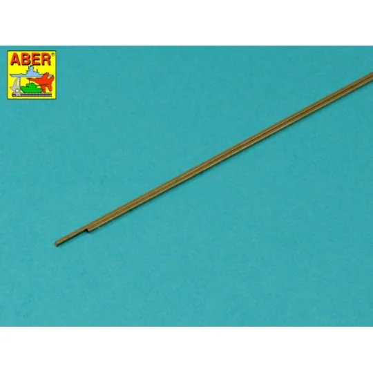 Brass square rods 1, 0mm length 245mm x2 pcs. - Aber Models KR 10