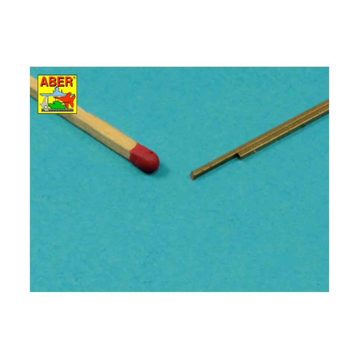 Brass square rods 1, 0mm length 245mm x2 pcs. - Aber Models KR 10