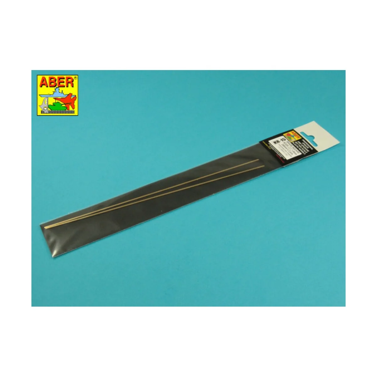 Brass square rods 1,5 mm length 245mm x2 pcs. - Aber Models KR 15