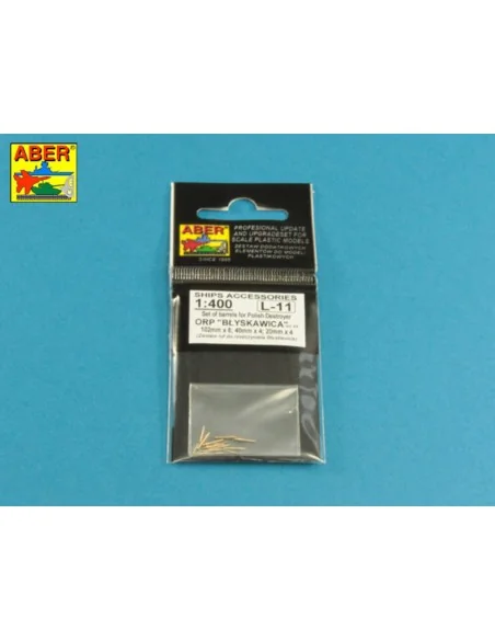 Set of barrels for Polish Destroyer Blyskawica 102mm x 8 40mm x 4 2...