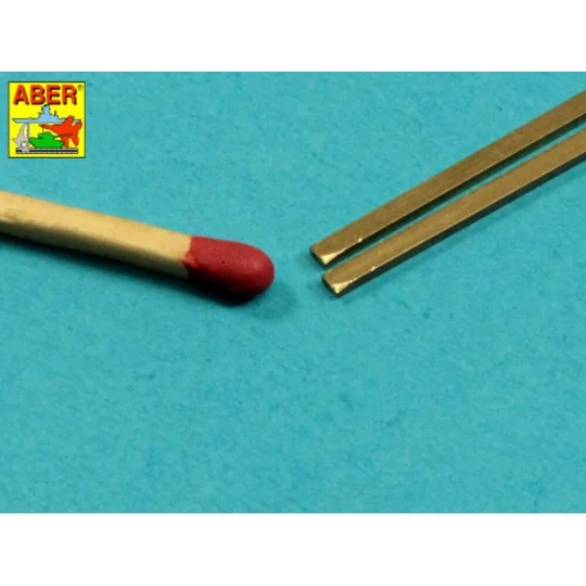 Brass square rods 1, 5 mm length 245mm x2 pcs. - Aber Models KR 15 Brass square rods 1, 5 mm length 245mm x2 pcs. - Aber Models KR 15