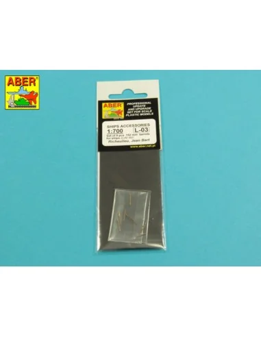Set of 9 pcs 152 mm barrels for ships Richelieu, Jean Bart, 1/700 -...